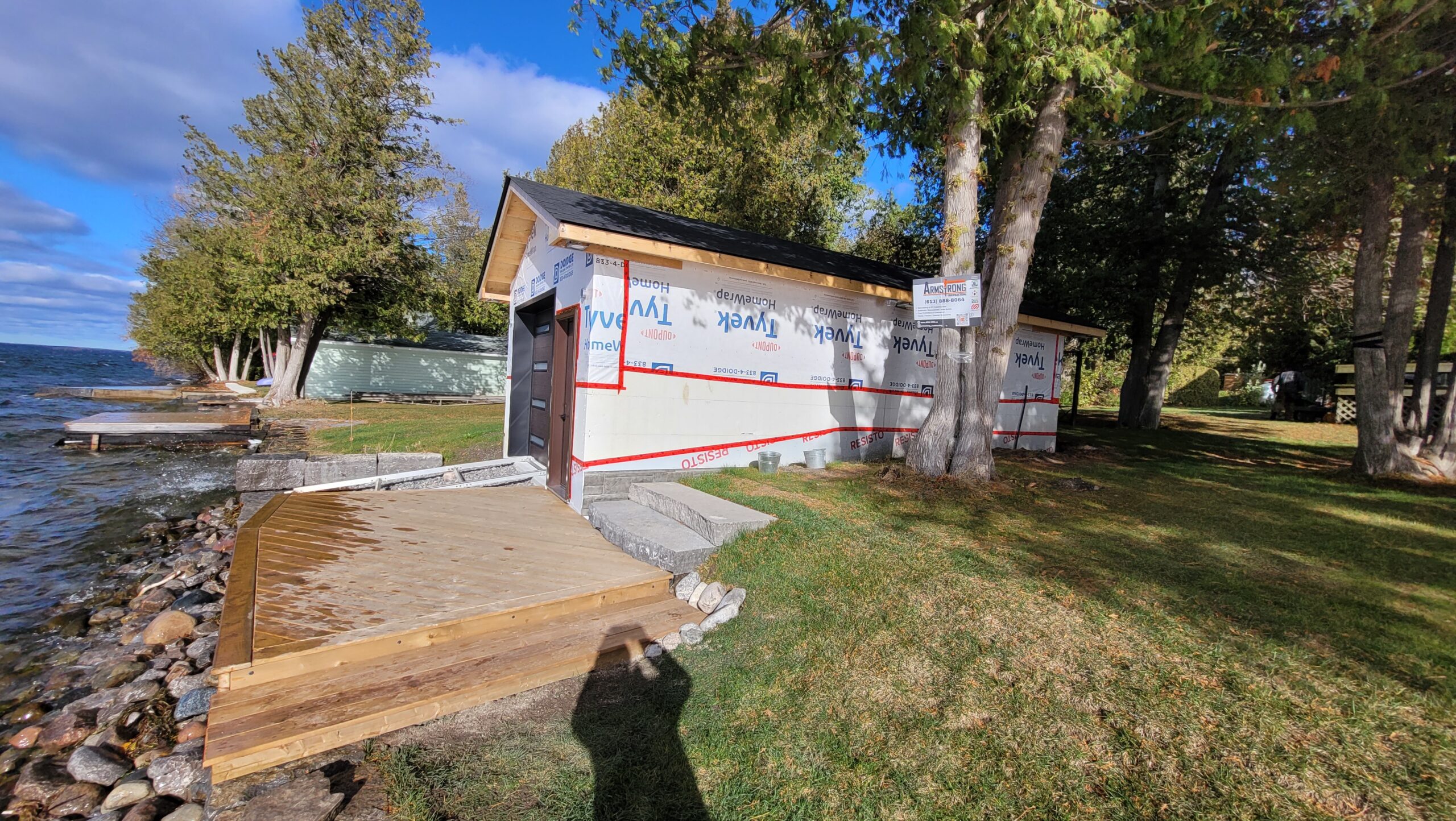 ICF Retaining Wall — Cameron Lake, Ontario